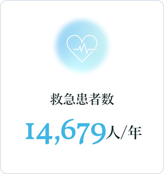 救急患者数：14,679人/年